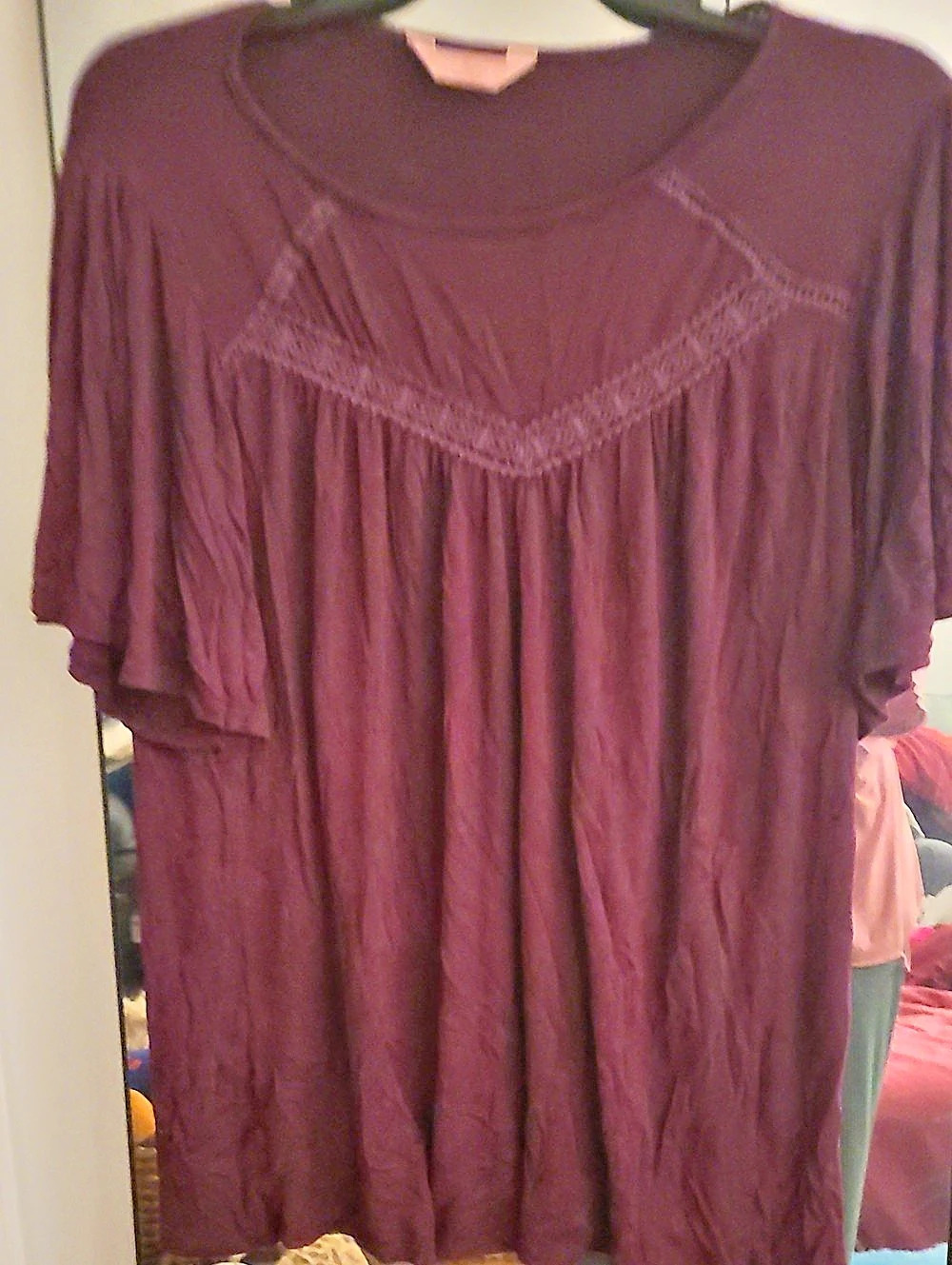 S5S Short Sleeve Tunic in Purple Size 2X Like New